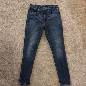 Hudson Barbara Super Skinny Dark Gray Denim Jeans